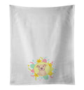 Pit Bull Fawn #1 Easter Kitchen Towel Set of 2 White Dish Towels Decorative Bathroom Hand towel for Hand, Face, Hair, Yoga, Tea, Dishcloth, 19 X 28", White