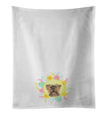 Yorkie Chocolate #1 Easter Kitchen Towel Set of 2 White Dish Towels Decorative Bathroom Hand towel for Hand, Face, Hair, Yoga, Tea, Dishcloth, 19 X 28", White