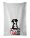 Bernese Mountain Dog Puppy #2 Kitchen Towel Set of 2 White Dish Towels Decorative Bathroom Hand towel for Hand, Face, Hair, Yoga, Tea, Dishcloth, 19 X 28", White
