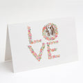 Basset Hound #5 LOVE Greeting Cards Pack of 8 Blank Cards with Envelopes Whimsical A7 Size 5x7