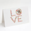 Boxer #6 LOVE Greeting Cards Pack of 8 Blank Cards with Envelopes Whimsical A7 Size 5x7