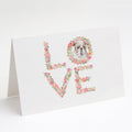 English Bulldog #7 LOVE Greeting Cards Pack of 8 Blank Cards with Envelopes Whimsical A7 Size 5x7