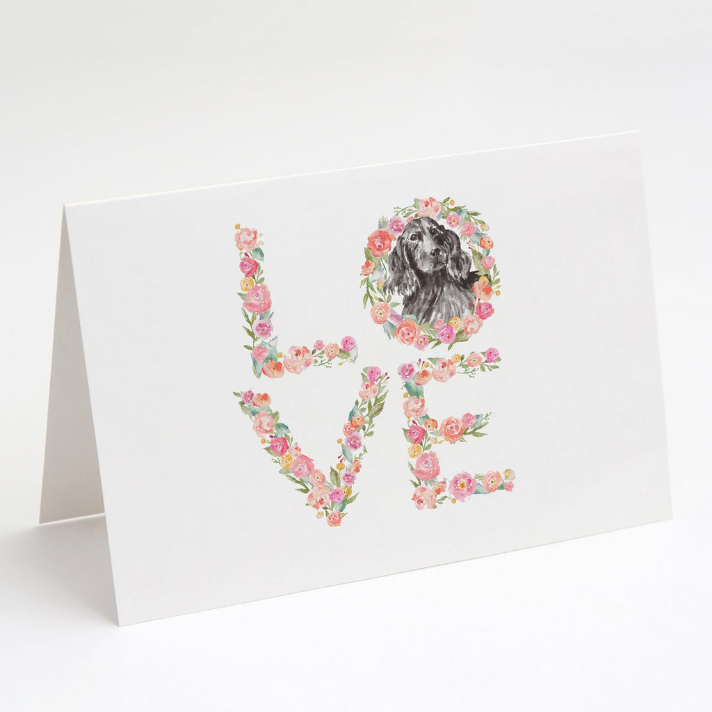 Cocker Spaniel #8 LOVE Greeting Cards Pack of 8 Blank Cards with Envelopes Whimsical A7 Size 5x7