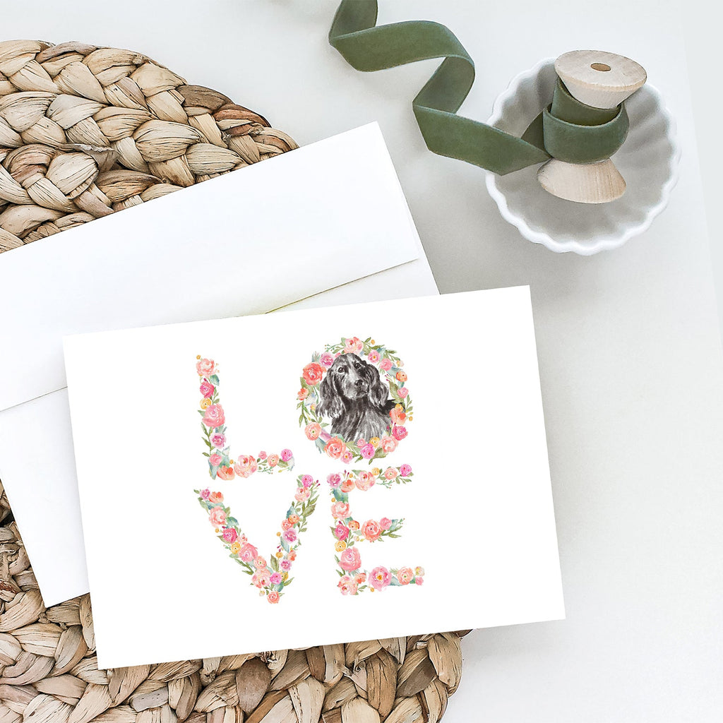 Cocker Spaniel #8 LOVE Greeting Cards Pack of 8 Blank Cards with Envelopes Whimsical A7 Size 5x7