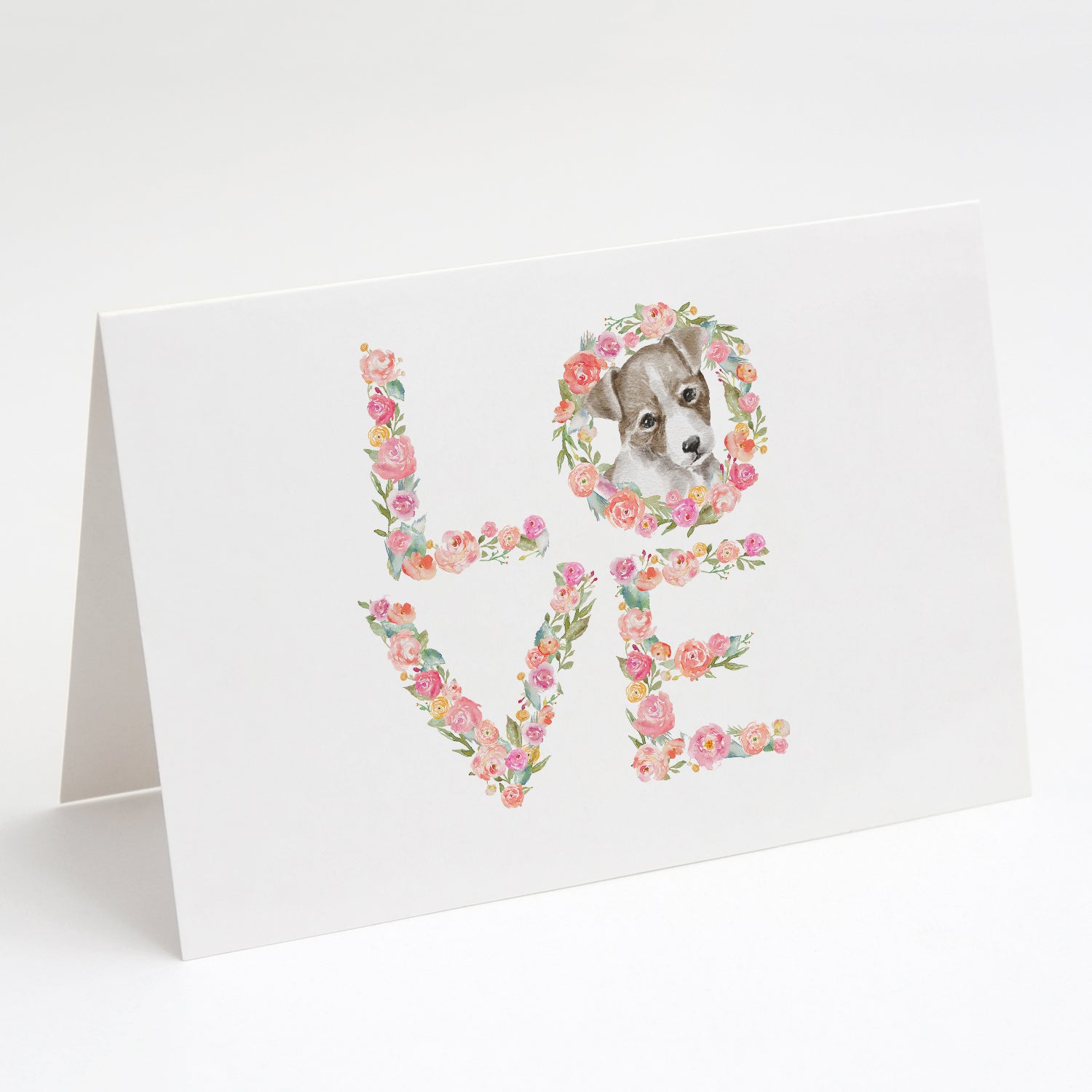 Jack Russell Terrier #7 LOVE Greeting Cards Pack of 8 Blank Cards with Envelopes Whimsical A7 Size 5x7
