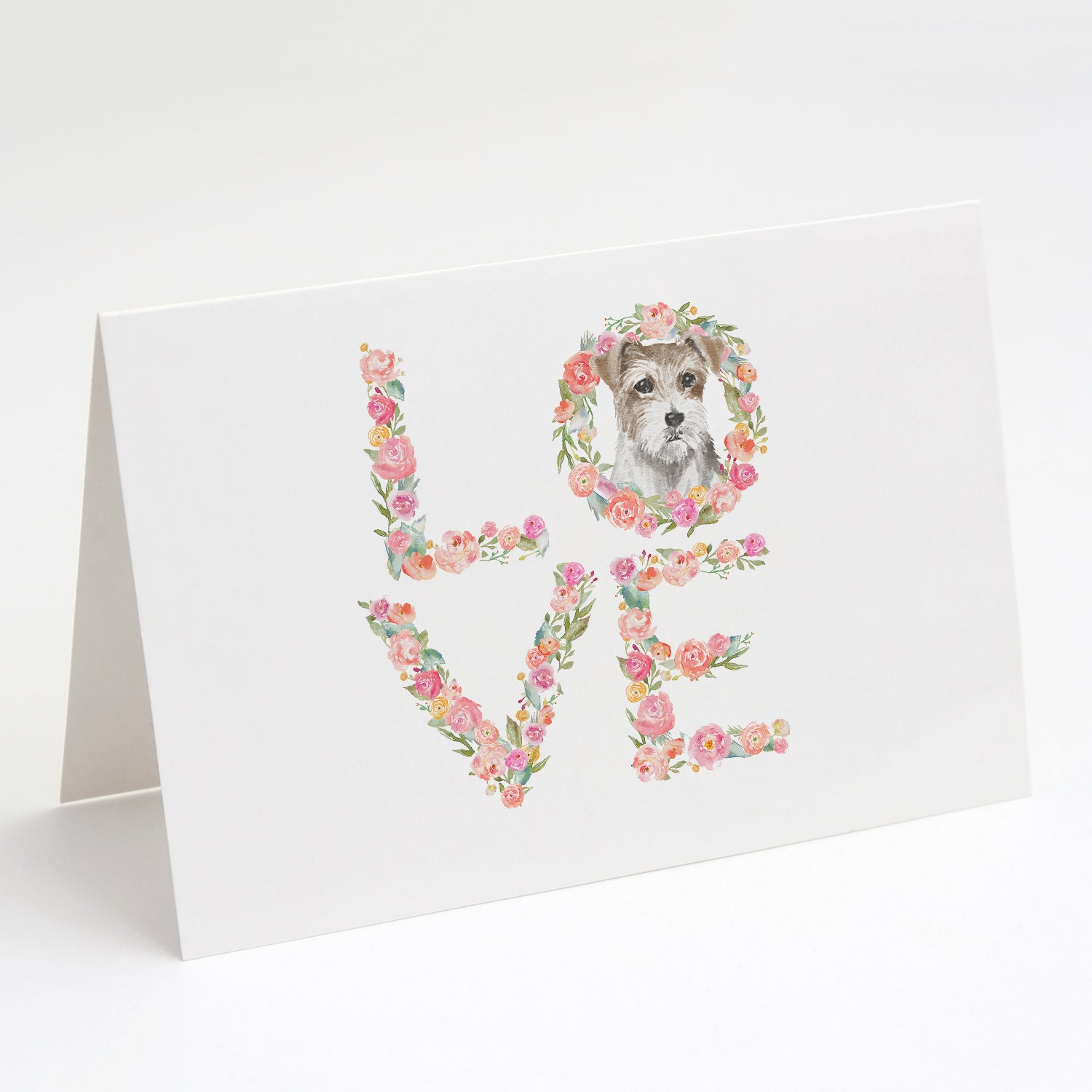 Jack Russell Terrier #8 LOVE Greeting Cards Pack of 8 Blank Cards with Envelopes Whimsical A7 Size 5x7