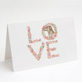 Labrador Retriever #2 LOVE Greeting Cards Pack of 8 Blank Cards with Envelopes Whimsical A7 Size 5x7