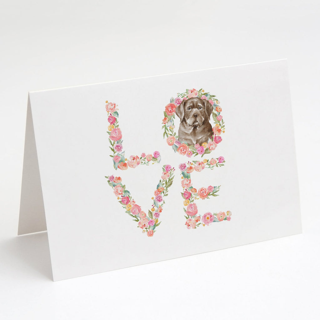 Labrador Retriever #3 LOVE Greeting Cards Pack of 8 Blank Cards with Envelopes Whimsical A7 Size 5x7