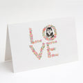 Alaskan Malamute Love Greeting Cards Pack of 8 Blank Cards with Envelopes Whimsical A7 Size 5x7