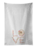 Pomeranian #3 Love Kitchen Towel Set of 2 White Dish Towels Decorative Bathroom Hand towel for Hand, Face, Hair, Yoga, Tea, Dishcloth, 19 X 28", White