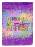 Pour Me Something Mister Mardi Gras Garden Flag Mailbox Decorative Yard Banner Outside Patio Artwork for Flower Beds, Garden Size, Multicolor