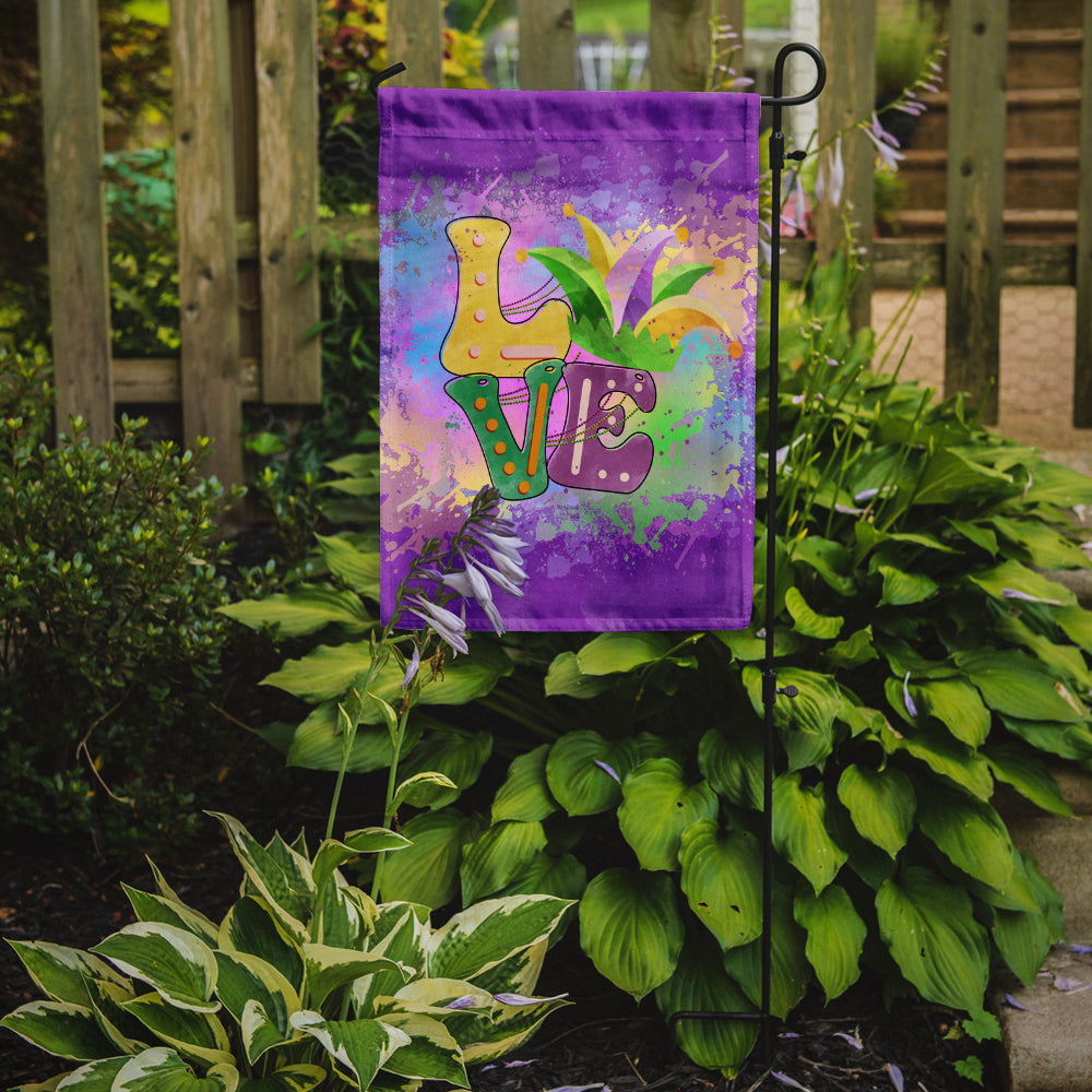 Love Mardi Gras Garden Flag Mailbox Decorative Yard Banner Outside Patio Artwork for Flower Beds, Garden Size, Multicolor