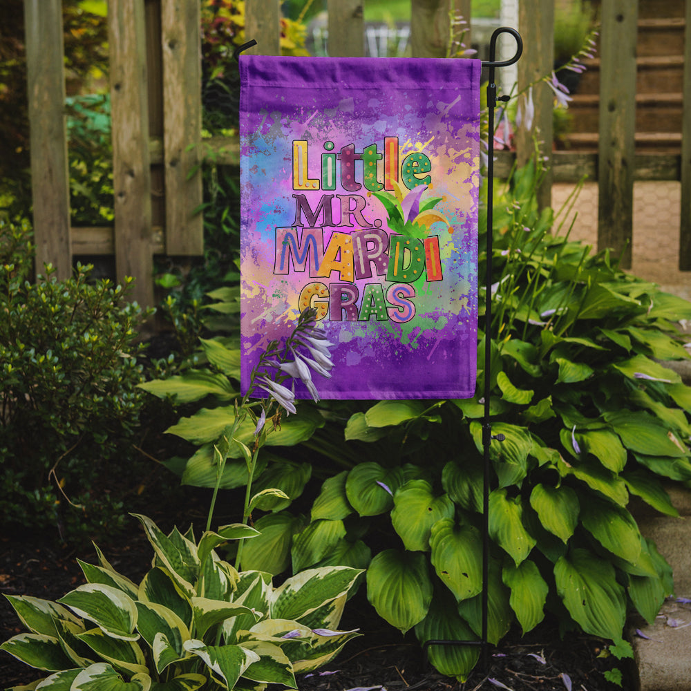 Little Mr. Mardi Gras Garden Flag Mailbox Decorative Yard Banner Outside Patio Artwork for Flower Beds, Garden Size, Multicolor