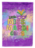 Little Miss Mardi Gras Garden Flag Mailbox Decorative Yard Banner Outside Patio Artwork for Flower Beds, Garden Size, Multicolor