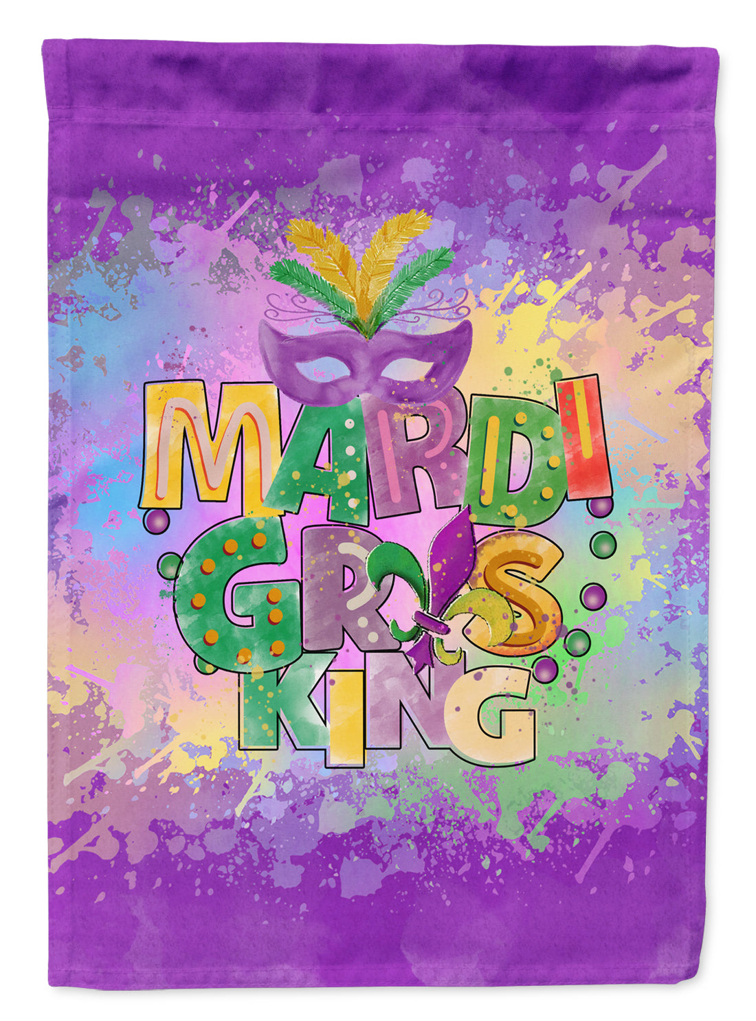 Mardi Gras King Garden Flag Mailbox Decorative Yard Banner Outside Patio Artwork for Flower Beds, Garden Size, Multicolor