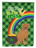 Red Pit Bull Terrier St. Patrick's Day Garden Flag Mailbox Decorative Yard Banner Outside Patio Artwork for Flower Beds, Garden Size, Multicolor