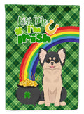 Longhaired Black and White Chihuahua St. Patrick's Day Garden Flag Mailbox Decorative Yard Banner Outside Patio Artwork for Flower Beds, Garden Size, Multicolor