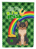 Longhaired Black and Tan Chihuahua St. Patrick's Day Garden Flag Mailbox Decorative Yard Banner Outside Patio Artwork for Flower Beds, Garden Size, Multicolor