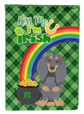 Longhair Blue and Tan Dachshund St. Patrick's Day Garden Flag Mailbox Decorative Yard Banner Outside Patio Artwork for Flower Beds, Garden Size, Multicolor