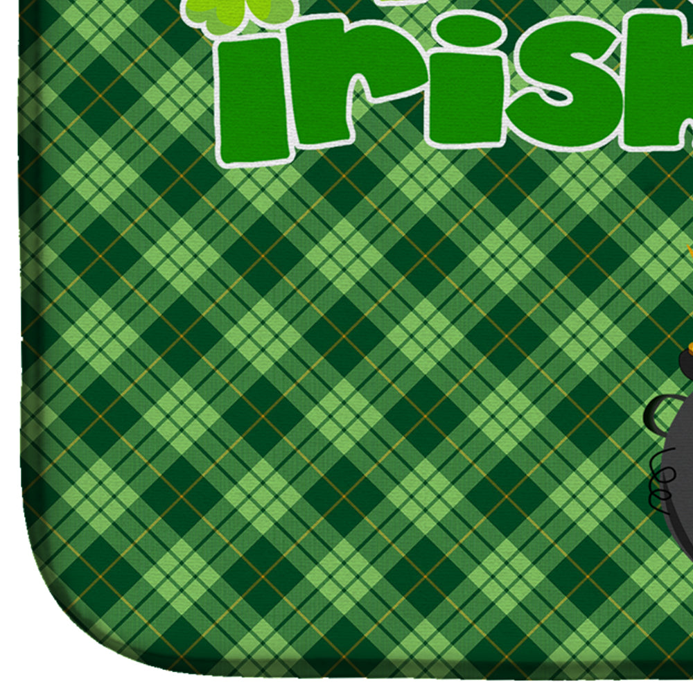 Black and Tan Dachshund St. Patrick's Day Dish Drying Mat Absorbent Dish Drying Mat Pad for Kitchen Counter Dish Drainer Mat for Countertop, 14 x 21", Multicolor