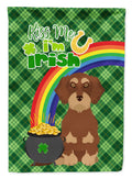 Wirehair Red and Tan Dachshund St. Patrick's Day Garden Flag Mailbox Decorative Yard Banner Outside Patio Artwork for Flower Beds, Garden Size, Multicolor