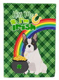 Black and White French Bulldog St. Patrick's Day Garden Flag Mailbox Decorative Yard Banner Outside Patio Artwork for Flower Beds, Garden Size, Multicolor
