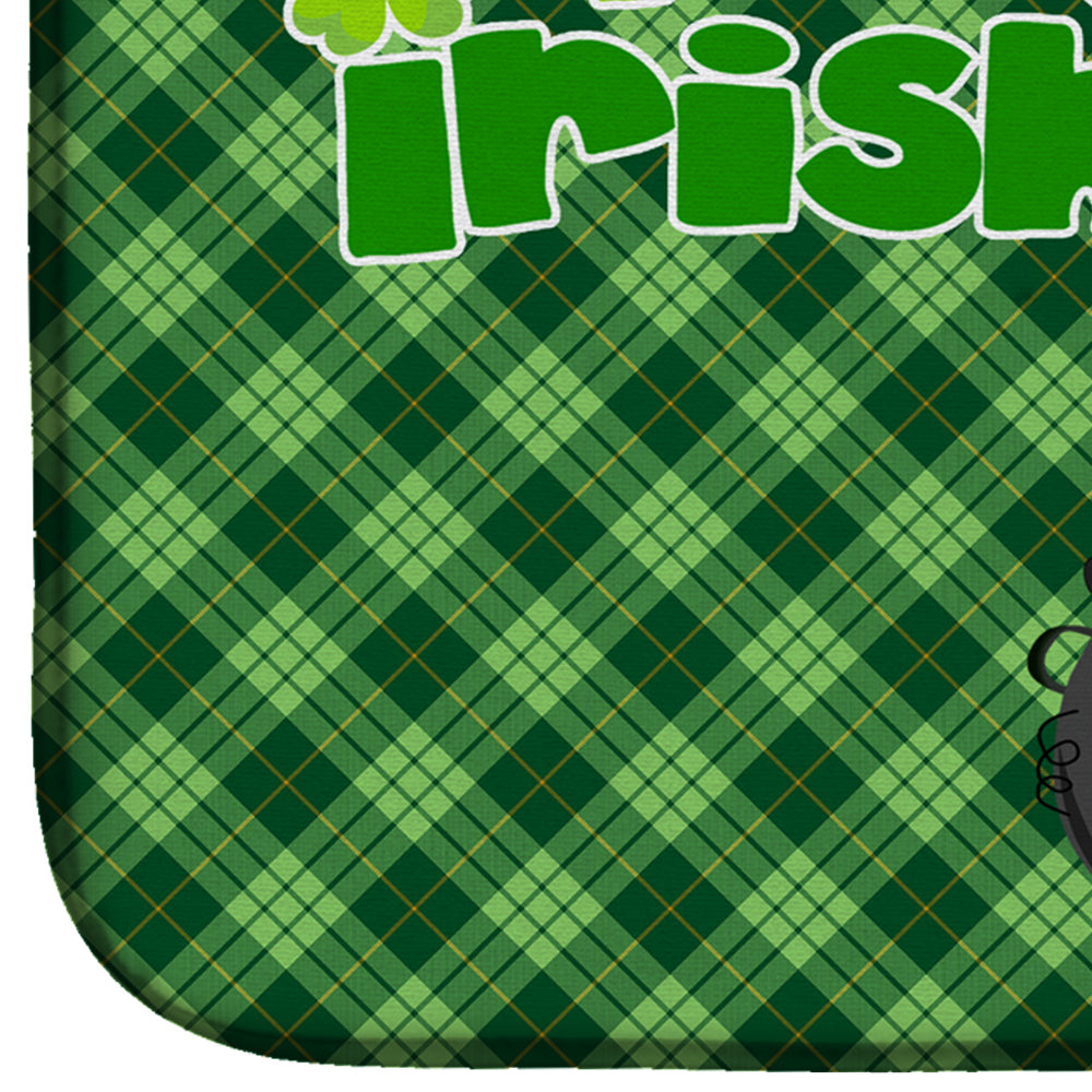 Fawn Italian Greyhound St. Patrick's Day Dish Drying Mat Absorbent Dish Drying Mat Pad for Kitchen Counter Dish Drainer Mat for Countertop, 14 x 21", Multicolor
