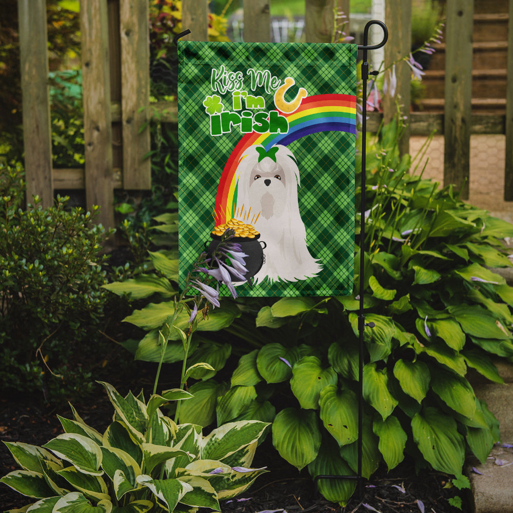Maltese St. Patrick's Day Garden Flag Mailbox Decorative Yard Banner Outside Patio Artwork for Flower Beds, Garden Size, Multicolor