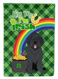 Black Newfoundland St. Patrick's Day Garden Flag Mailbox Decorative Yard Banner Outside Patio Artwork for Flower Beds, Garden Size, Multicolor
