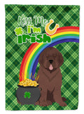 Brown Newfoundland St. Patrick's Day Garden Flag Mailbox Decorative Yard Banner Outside Patio Artwork for Flower Beds, Garden Size, Multicolor