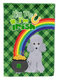 Toy Silver Poodle St. Patrick's Day Garden Flag Mailbox Decorative Yard Banner Outside Patio Artwork for Flower Beds, Garden Size, Multicolor