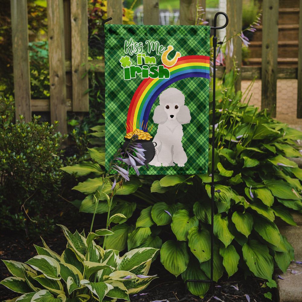 Toy White Poodle St. Patrick's Day Garden Flag Mailbox Decorative Yard Banner Outside Patio Artwork for Flower Beds, Garden Size, Multicolor