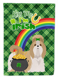 Gold and White Shih Tzu St. Patrick's Day Garden Flag Mailbox Decorative Yard Banner Outside Patio Artwork for Flower Beds, Garden Size, Multicolor