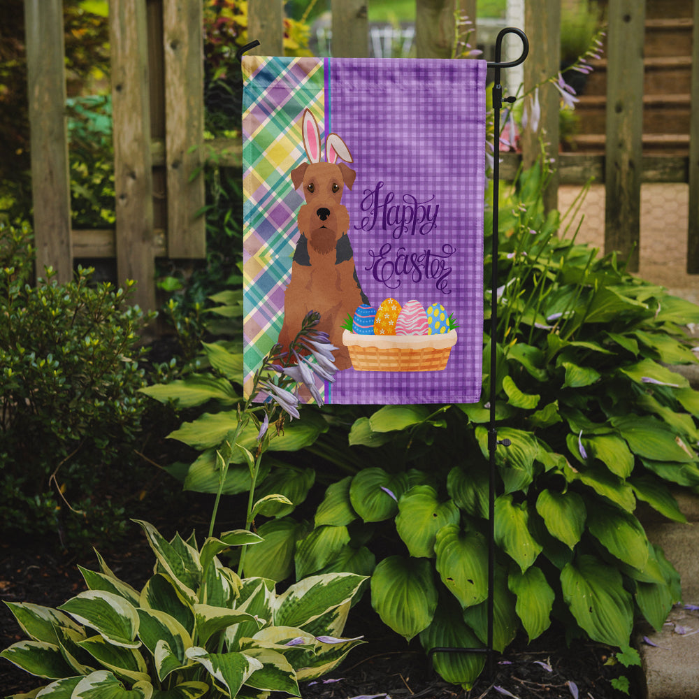 Grizzle and Tan Airedale Terrier Easter Garden Flag Mailbox Decorative Yard Banner Outside Patio Artwork for Flower Beds, Garden Size, Multicolor