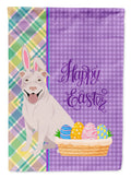 White Pit Bull Terrier Easter Garden Flag Mailbox Decorative Yard Banner Outside Patio Artwork for Flower Beds, Garden Size, Multicolor