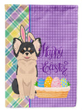 Longhaired Black and White Chihuahua Easter Garden Flag Mailbox Decorative Yard Banner Outside Patio Artwork for Flower Beds, Garden Size, Multicolor