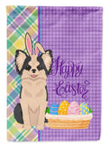 Longhaired Black and White #2 Chihuahua Easter Garden Flag Mailbox Decorative Yard Banner Outside Patio Artwork for Flower Beds, Garden Size, Multicolor