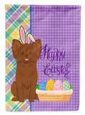 Longhaired Chocolate Chihuahua Easter Garden Flag Mailbox Decorative Yard Banner Outside Patio Artwork for Flower Beds, Garden Size, Multicolor