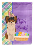 Longhaired Black and Red Chihuahua Easter Garden Flag Mailbox Decorative Yard Banner Outside Patio Artwork for Flower Beds, Garden Size, Multicolor