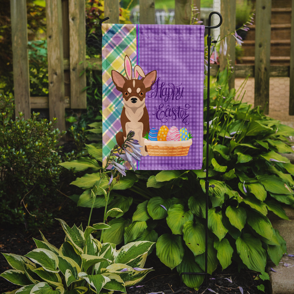 Red and White Chihuahua Easter Garden Flag Mailbox Decorative Yard Banner Outside Patio Artwork for Flower Beds, Garden Size, Multicolor