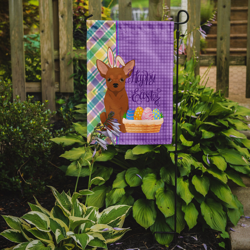Red Chihuahua Easter Garden Flag Mailbox Decorative Yard Banner Outside Patio Artwork for Flower Beds, Garden Size, Multicolor