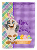 Longhair Cream Dapple Dachshund Easter Garden Flag Mailbox Decorative Yard Banner Outside Patio Artwork for Flower Beds, Garden Size, Multicolor