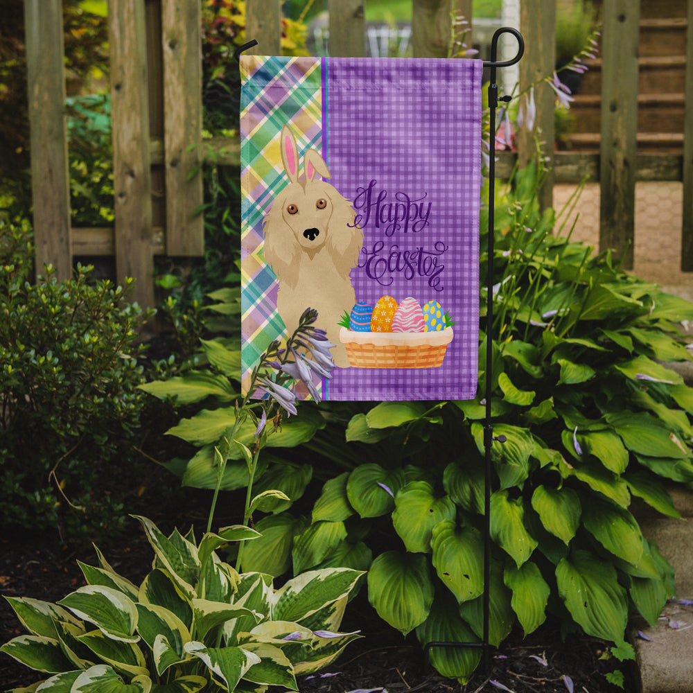 Longhair Cream Dachshund Easter Garden Flag Mailbox Decorative Yard Banner Outside Patio Artwork for Flower Beds, Garden Size, Multicolor