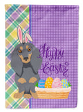 Longhair Blue and Tan Dachshund Easter Garden Flag Mailbox Decorative Yard Banner Outside Patio Artwork for Flower Beds, Garden Size, Multicolor