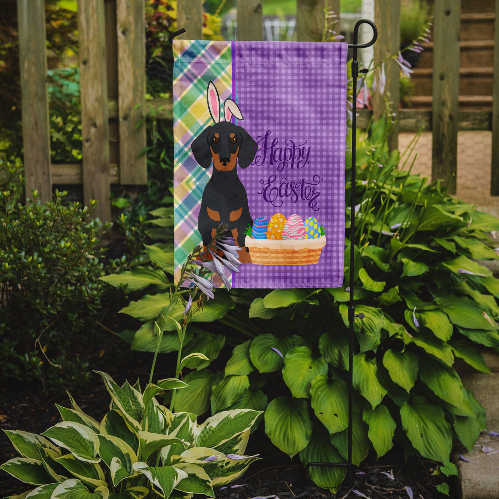 Black and Tan Dachshund Easter Garden Flag Mailbox Decorative Yard Banner Outside Patio Artwork for Flower Beds, Garden Size, Multicolor