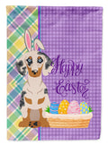 Cream Dapple Dachshund Easter Garden Flag Mailbox Decorative Yard Banner Outside Patio Artwork for Flower Beds, Garden Size, Multicolor