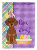 Chocolate and Tan Dachshund Easter Garden Flag Mailbox Decorative Yard Banner Outside Patio Artwork for Flower Beds, Garden Size, Multicolor