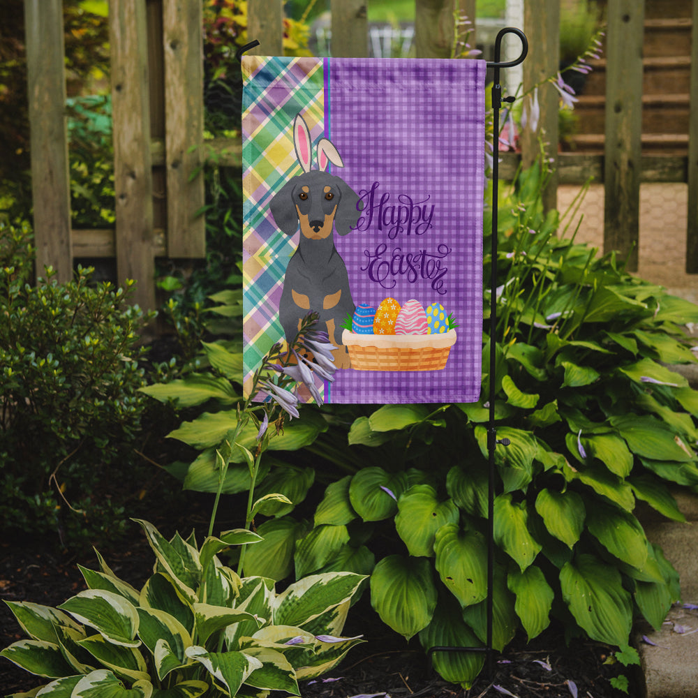 Blue and Tan Dachshund Easter Garden Flag Mailbox Decorative Yard Banner Outside Patio Artwork for Flower Beds, Garden Size, Multicolor