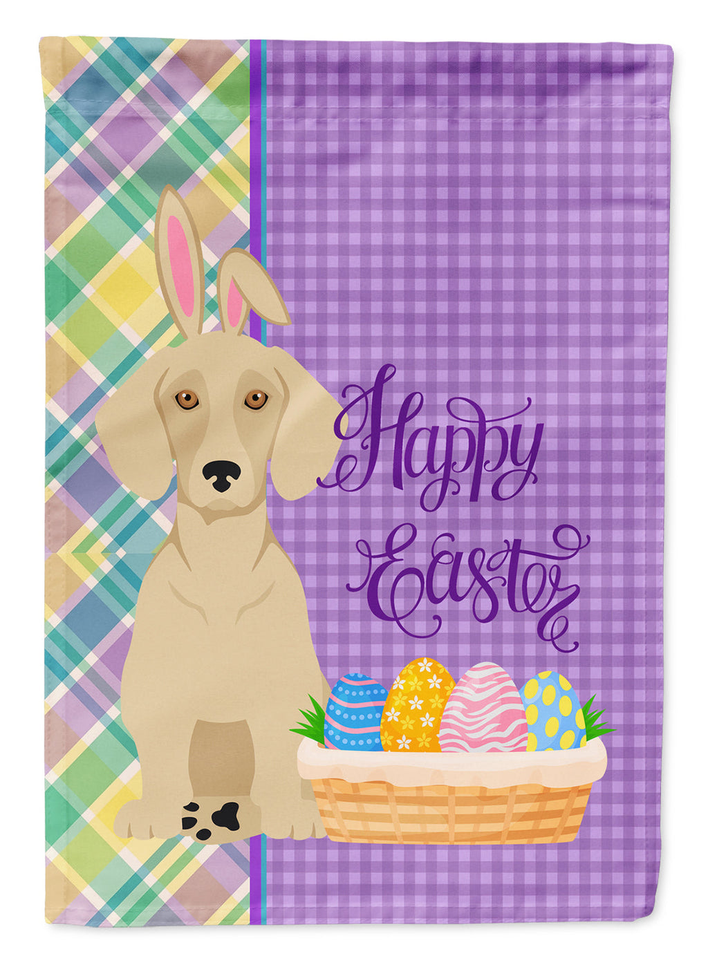 Cream Dachshund Easter Garden Flag Mailbox Decorative Yard Banner Outside Patio Artwork for Flower Beds, Garden Size, Multicolor