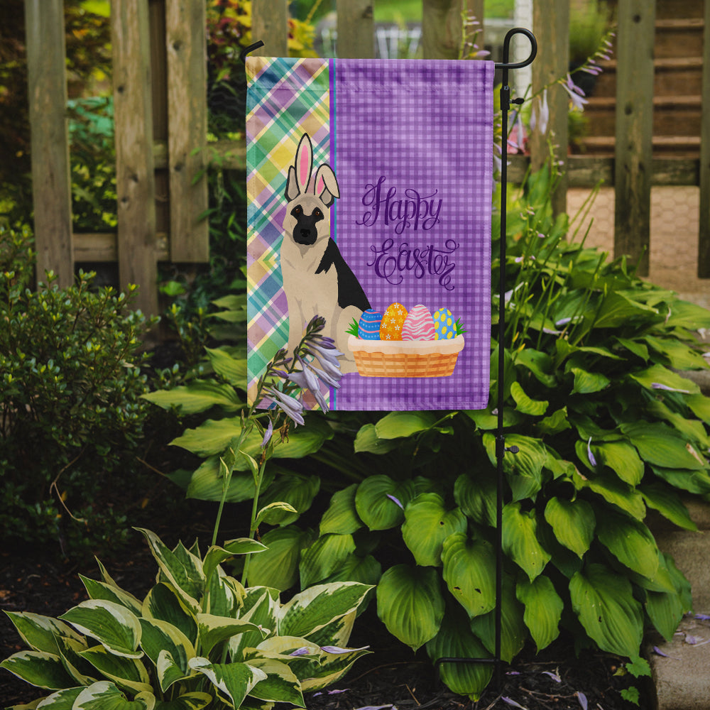 Black and Silver German Shepherd Easter Garden Flag Mailbox Decorative Yard Banner Outside Patio Artwork for Flower Beds, Garden Size, Multicolor